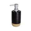 WENKO Corc Seifenspender,  360 ml 22627100,  Farbe: Schwarz/ Braun