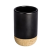 WENKO Corc Zahnputzbecher 22626100,  Farbe: Schwarz/ Braun