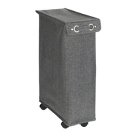 WENKO Corno Prime Wäschesammler,  43 Liter 62136800,  Farbe: schwarz / weiß