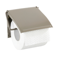WENKO Cover Toilettenpapierhalter 23732100,  Maße (B x H x T): 13, 5 x 12 x 2, 5 cm,  taupe