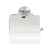 WENKO Cuba Toilettenpapierrollenhalter 22176100,  Chrom,  mit Deckel