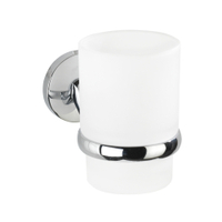 WENKO Cuba Zahnputzbecherhalter 22167100,  Farbe: chrom / satiniert