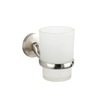 WENKO Cuba Zahnputzbecherhalter 24260100,  Farbe: silber / mattiert