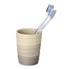 WENKO Cuzco Zahnputzbecher 21293100,  Grau/ Beige