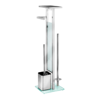 WENKO Debar Stand WC-Garnitur mit Ablage 23364100,  Farbe: Weiß,  satiniert