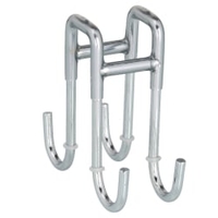 WENKO Doppel-Duschhaken 20092100,  Maße: 8 x 8 x 3, 5 cm,  4 Haken