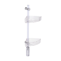 WENKO Duscheckregal mit LED-Bewegungsmelder und Ablagen 24689100,  Maße (L): 74 cm