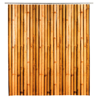 WENKO Duschvorhang Bambusa,  Kunststoff,  wasserdicht 25233100,  1 Stück
