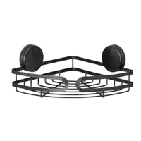 WENKO Eckablage Pavia Static-Loc Plus,  schwarz 24872100,  Maße (B x H x T): 27 x 9, 8 x 20 cm