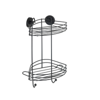 WENKO Eckregal ohne Bohren Vacuum-Loc,  2 Etagen 24733100,  1 Stück