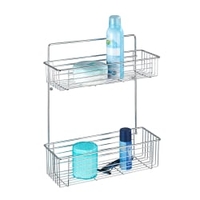 WENKO Exclusiv Avesta Duschregal 15941100,  Maße: 32 x 38 x 12 cm,  Farbe: Silber / Chrom