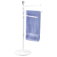 WENKO Exclusiv Handtuchständer 17093100,  Weiß,  3 bewegliche Arme,  Maße: 28, 5 x 91 x 47, 5 cm