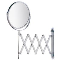 WENKO Exclusiv Teleskop Kosmetik-Wandspiegel 15165100,  Farbe: silber