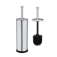 WENKO Exclusiv WC-Garnitur 15204100,  Maße: Ø 10 x H 40 cm,  Rostfreier Edelstahl