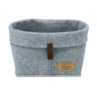 WENKO Filz-Korb Feli S mit umklappbarer Krempe 64507100,  Maße (B x H x T): 18 x 13 x 12 cm