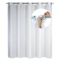 WENKO Flex Comfort Duschvorhang,  weiß 22184100,  1 Stück,  Maße: 180 x 200 cm