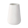 WENKO Flora Zahnputzbecher 22632100,  Weiß mit zartem Blümchen-Relief