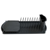 WENKO Geschirrabtropfer Basic,  langlebig 54767100,  1 Geschirrabtropfer,  Farbe: schwarz