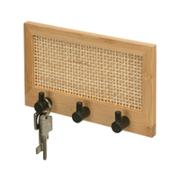 WENKO Hakenleiste Allegre,  Bambus,  20 x 12 x 3, 5 cm 25615100,  1 Stück