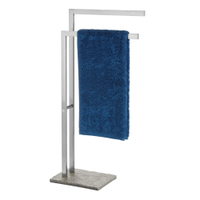 WENKO Handtuchständer,  Granit 20603100,  Maße: 43, 5 x 86, 5 x 20 cm,  Farbe: Silber,  matt