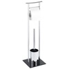 WENKO Japan Stand WC-Garnitur 20094100,  Maße: 19, 5 x 69, 5 x 19 cm,  Farbe: Silber