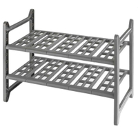 WENKO Küchen-Unterschrankregal Flexi,  ausziehbar 2768010100,  1 Regal,  Farbe: grau