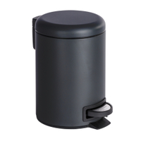WENKO Kosmetikeimer Leman,  3 Liter 22143800,  Farbe: Schwarz