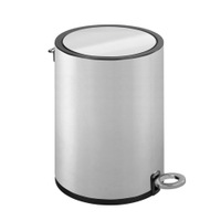 WENKO Kosmetikeimer Monza Easy Close,  3 Liter 22712100,  Farbe: weiß / mattiert