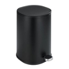 WENKO Kosmetikeimer Nant Easy-Close,  5 Liter 24380100,  Farbe: schwarz / mattiert