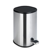 WENKO Kosmetikeimer Nant Easy-Close,  5 Liter 24381100,  Farbe: silber / glänzend