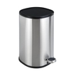 WENKO Kosmetikeimer Nant Easy-Close,  5 Liter 24382100,  Farbe: silber / mattiert