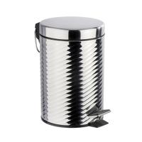 WENKO Kosmetikeimer Spiro,  3 Liter 22152100,  Farbe: Schwarz,  glänzend