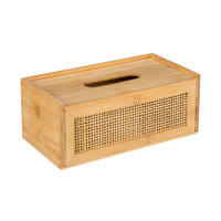 WENKO Kosmetiktücherbox Allegre,  Bambus,  25 x 10 x 13 cm 25607100,  1 Stück
