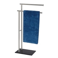 WENKO Lima Handtuchständer 20390100,  Maße: 41 x 79 x 20 cm,  Farbe: silber,  matt