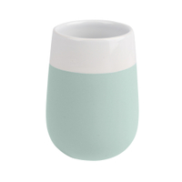 WENKO Malta Zahnputzbecher 22541100,  Farbe: mint / weiß