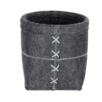 WENKO Mara Filz Aufbewahrungskorb 23808100,  Maße (B/T x H): Ø 20 x 15 cm,  M,  anthrazit