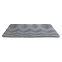 WENKO Memory Foam Waves Badteppich 23865100,  Maße (B x H): 50 x 80 cm,  hellgrau