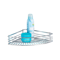 WENKO Milano Eckablage,  Duschablage 16822100,  Maße: 31, 5 x 6 x 22, 2 cm