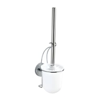 WENKO Milazzo Vacuum-Loc Wand WC-Garnitur 20898100,  Maße: 10 x 36, 5 x 12 cm,  Farbe: Silber / Weiß