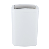WENKO Mülleimer Barcelona L,  8, 5 Liter 23959100,  Farbe: weiß
