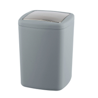 WENKO Mülleimer Barcelona L,  8, 5 Liter 23966100,  Farbe: grau