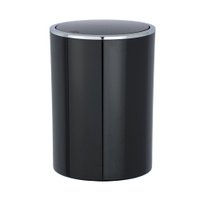 WENKO Mülleimer Inca,  5 Liter 22558100,  Farbe: schwarz