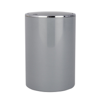 WENKO Mülleimer Inca,  5 Liter 22562100,  Farbe: grau