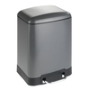 WENKO Mülleimer Studio Easy Close,  6 Liter 23383100,  Farbe: Grau