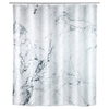 WENKO Onyx Duschvorhang,  180 x 200 cm 23800100,  Farbe: schwarz/weiß