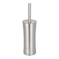 WENKO Pieno WC-Garnitur,  rostfreies Edelstahl 16742100,  Maße: Ø 10, 1 x 37, 5 cm,  Farbe: Silber satiniert / matt