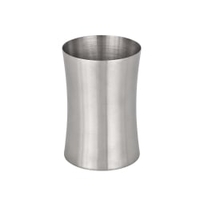 WENKO Pieno Zahnputzbecher 16737100,  Maße: Ø 6, 7 x H 10 cm,  Farbe: Silber satiniert