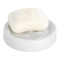 WENKO Polaris Seifenablage 19273100,  Maße (Ø x H): 11, 2 x 2, 8 cm,  Farbe: weiß