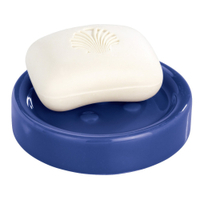 WENKO Polaris Seifenablage 19402100,  Maße (Ø x H): 11, 2 x 2, 8 cm,  Farbe: dunkelblau