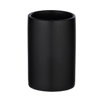 WENKO Polaris Zahnputzbecher 24013800,  Farbe: schwarz / mattiert